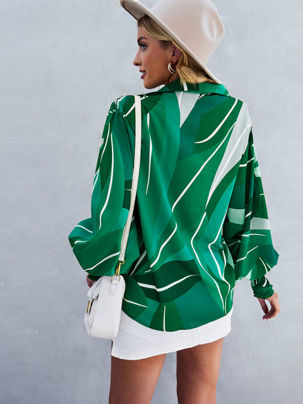 Women's fashion commuter long sleeve versatile Shirt Top