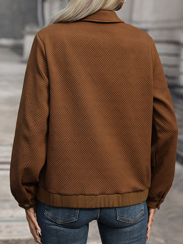 New women's lapel retro casual jacket