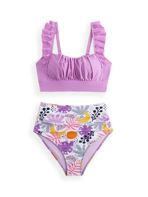 New swimsuit ruffled three-piece bikini
