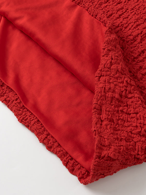 Bandeau Herringbone Top Mini Skirt Set