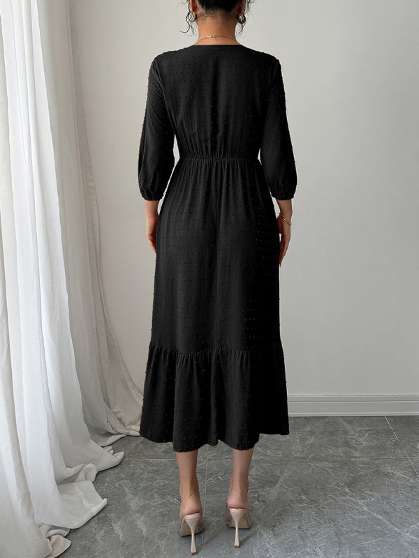 Simple lace patchwork dress