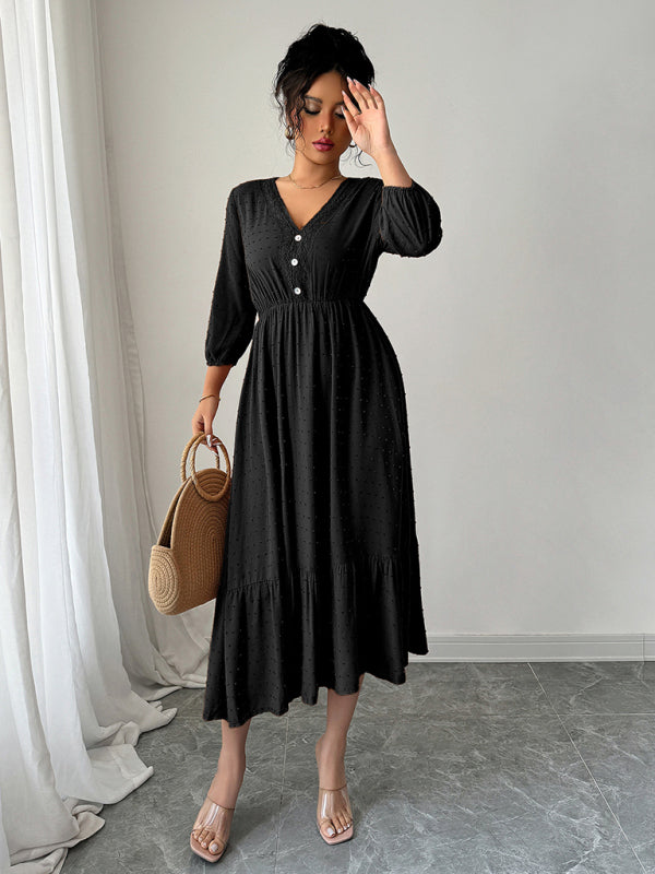 Simple lace patchwork dress